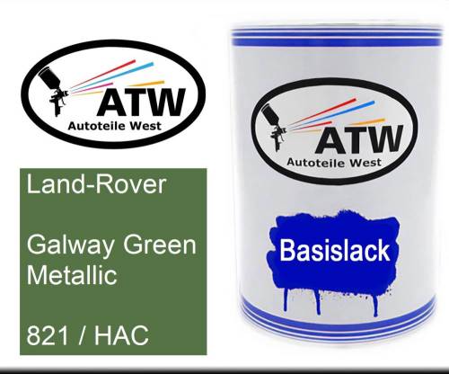 Land-Rover, Galway Green Metallic, 821 / HAC: 500ml Lackdose, von ATW Autoteile West.